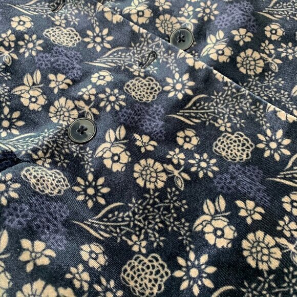 Carolina Belle Blazer Size XS Blue Velvet Floral NWT - Picture 9 of 11